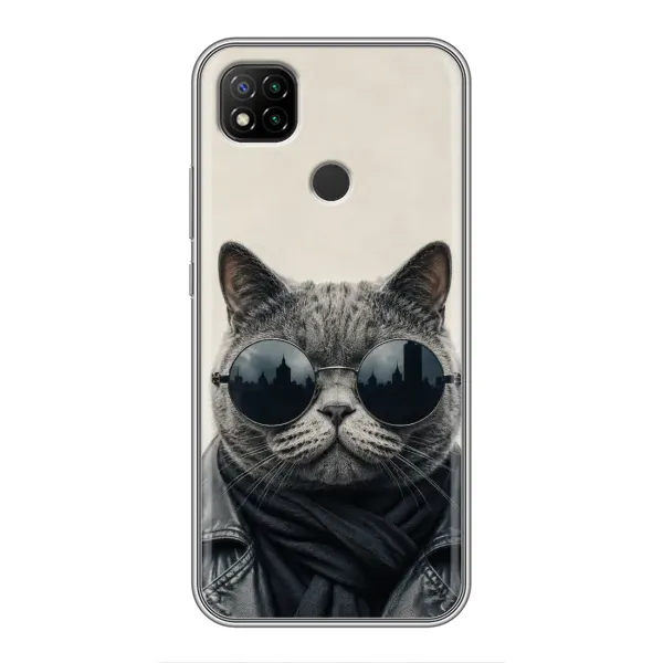 Чехол с рисунком «Модный кот» для Xiaomi Redmi 9c Чехол с рисунком «Модный кот» для Xiaomi Redmi 9c
