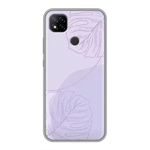 Чохол квітковий дизайн для Xiaomi Redmi 9c (Монстера фіолетова)