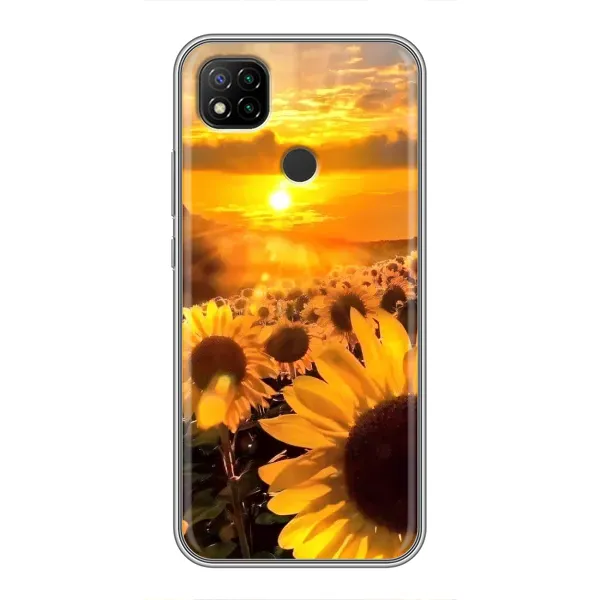 Чехол с рисунком «поле подсолнухов» для Xiaomi Redmi 9c