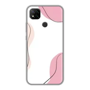 Чохол квітковий дизайн для Xiaomi Redmi 9c (Рожевий фон)
