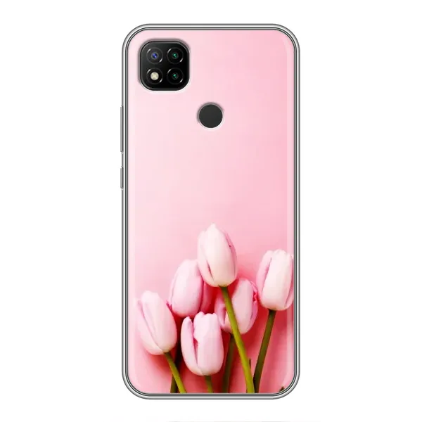 Чехол с рисунком «Розовые тюльпаны» для Xiaomi Redmi 9c Чехол с рисунком «Розовые тюльпаны» для Xiaomi Redmi 9c