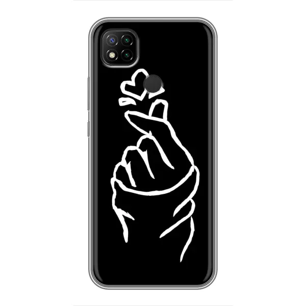 Чехол с рисунком «Сердце на черном» для Xiaomi Redmi 9c Чехол с рисунком «Сердце на черном» для Xiaomi Redmi 9c