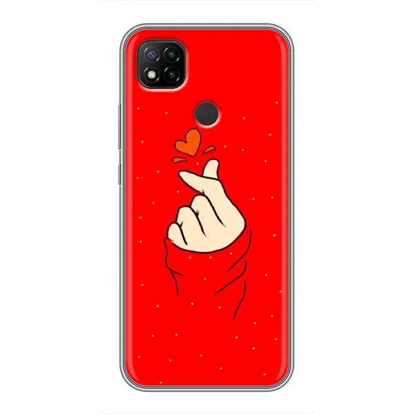Чехол с рисунком «Сердце на красном» для Xiaomi Redmi 9c Чехол с рисунком «Сердце на красном» для Xiaomi Redmi 9c