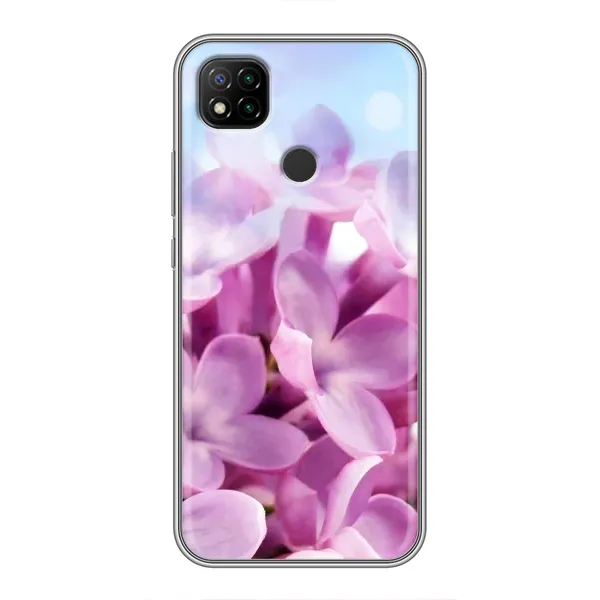 Чехол с рисунком «Сиреневые цветы» для Xiaomi Redmi 9c