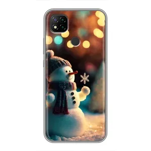 Чехлы на Новый Год Xiaomi Redmi 9c (Снеговик праздничный)