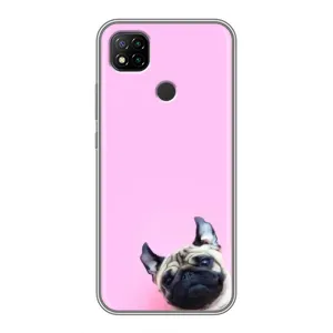Бампер для Xiaomi Redmi 9c с картинкой "Песики" (Собака на розовом)
