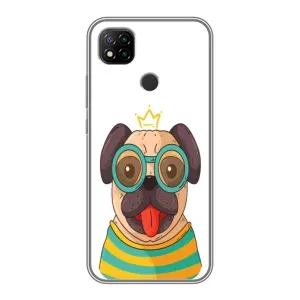 Бампер для Xiaomi Redmi 9c с картинкой "Песики" (Собака Король)