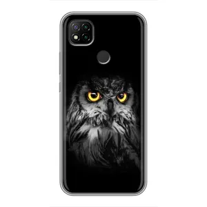 Чехлы с принтом СОВЫ для Xiaomi Redmi 9c (Сова на чёрном)
