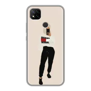 Силиконовый Чехол на Xiaomi Redmi 9c с картинкой Стильных Девушек (Стильная)