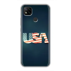 Чехол Флаг USA для Xiaomi Redmi 9c
