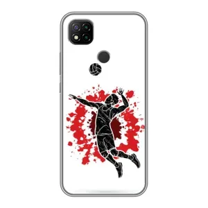 Чохли з прінтом Спортивна тематика для Xiaomi Redmi 9c (Волейболіст)