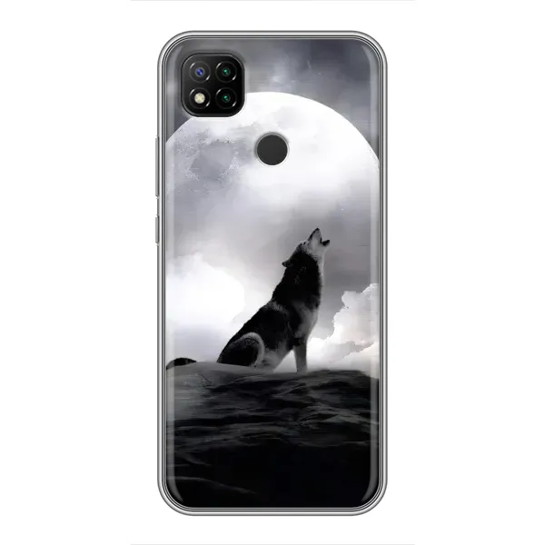 Чехол с рисунком «Волк и луна» для Xiaomi Redmi 9c Чехол с рисунком «Волк и луна» для Xiaomi Redmi 9c