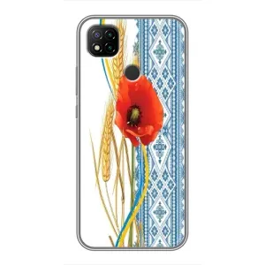 Силиконовый Чехол на Xiaomi Redmi 9c с картинкой Вышиванки (Вышиванка с цветком)