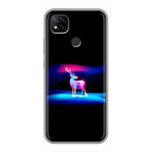 Силиконовый бампер с картинкой животных для Xiaomi Redmi 9c (Яркий олень)