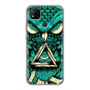 Чехлы с принтом СОВЫ для Xiaomi Redmi 9c (Зеленая сова)