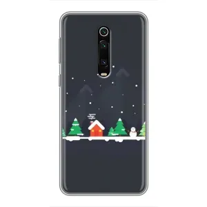 Силиконовый бампер на рождество для Xiaomi Redmi K20 (Город зимний)