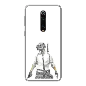 Силиконовый чехол с картинкой "Герой Pubg" на Xiaomi Redmi K20 (Из букв)
