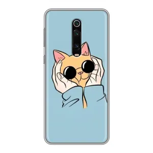 Бампер з зображенням Котиків для Редмі К20 (КОТИК в окулярах)