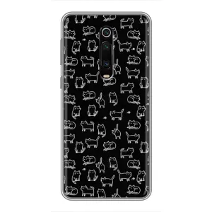 Чохол на тематику: Коти для Xiaomi Redmi K20 (Котики на чорному)