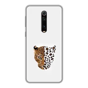 Чехол с леопардовым принтом на Xiaomi Redmi K20 (Леопард на белом)
