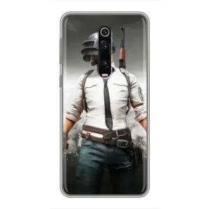 Силиконовый чехол с картинкой "Герой Pubg" на Xiaomi Redmi K20 (Пабг)