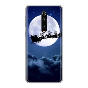 Чехол Санта Клаус для Xiaomi Redmi K20 (Санта - луна)