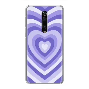 Чехлы с тематикой "Маленькие Сердечки" на Xiaomi Redmi K20 (Сердце фиолет)