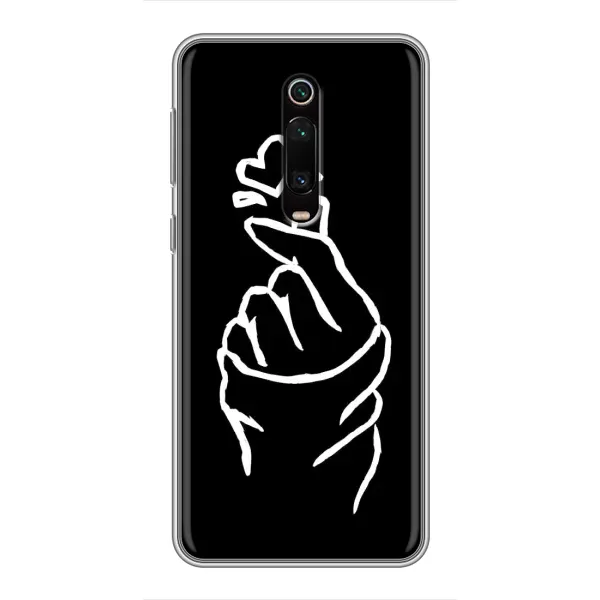 Чехол с рисунком «Сердце на черном» для Xiaomi Redmi K20