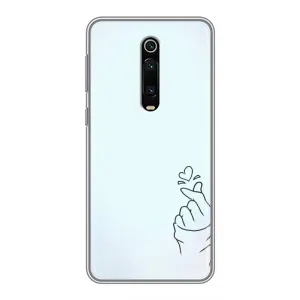Чехлы (Знак сердечка) на Xiaomi Redmi K20 (Сердце на голубом)