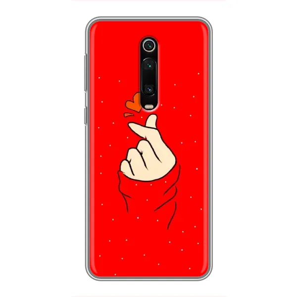 Чехол с рисунком «Сердце на красном» для Xiaomi Redmi K20