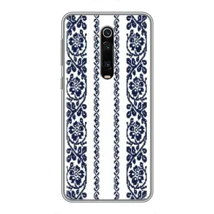 Силиконовый Чехол на Xiaomi Redmi K20 с картинкой Вышиванки (Синяя вышиванка)