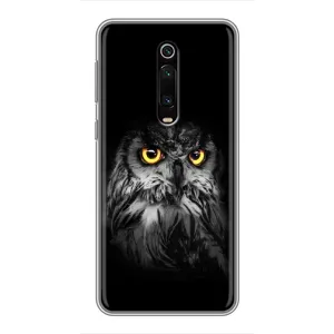 Чохли з принтом СОВИ для Xiaomi Redmi K20 (Сова на чорному)