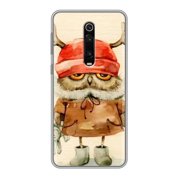 Чехол с рисунком «Сова в шапке» для Xiaomi Redmi K20