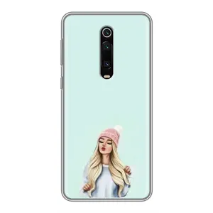 Силиконовый Чехол на Xiaomi Redmi K20 с картинкой Стильных Девушек (В шапке)
