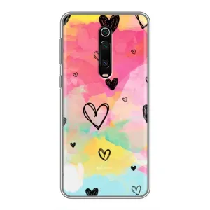 Чехлы с тематикой "Маленькие Сердечки" на Xiaomi Redmi K20 (Яркие сердечки)