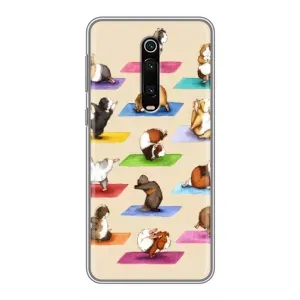 Чехол с Прикольным принтом на Xiaomi Redmi K20 (Ёга свинок)