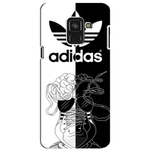 Чехол в стиле "Адидас" для Самсунг А8 Плюс 2018 (Adidas шнурки)