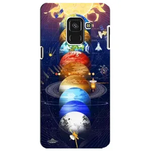 Чохол (ТПУ) з планетами на Samsung A8 Plus, A730F (Арт планети)