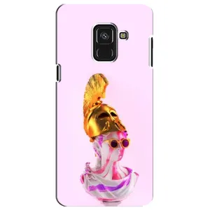 Чехол с Прикольным принтом на Samsung A8 Plus, A730F (АРТ Статуя)
