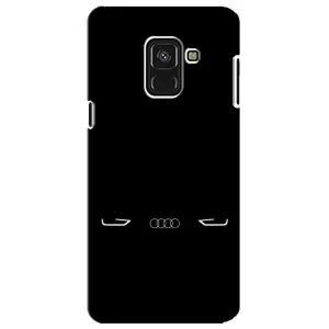 Силиконовый бампер с картинкой машины на Samsung A8 Plus, A730F (Силует Audi)