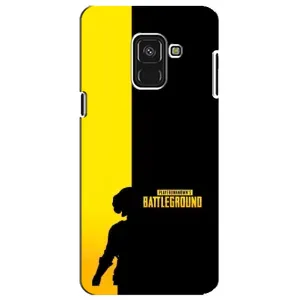 Чохол (TPU) з картинкою "Лого Пабг" на Самсунг А8 Плюс 2018 (Battlegrounds)