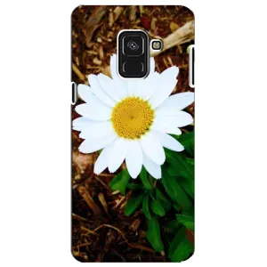 Чехол с ромашками на Samsung A8 Plus, A730F (Белая ромашка)