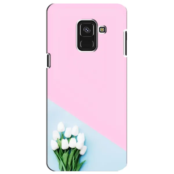 Чехол с рисунком «Белые тюльпаны» для Samsung Galaxy A8 Plus 2018 (A730F)