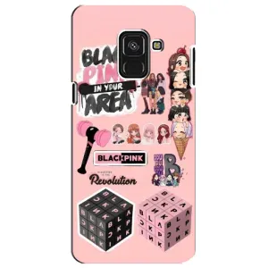 Чехлы с картинкой для Samsung A8 Plus, A730F (BLACK PINK коллаж)