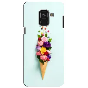 Чехлы с тематикой "ЦВЕТЫ" на Samsung A8 Plus, A730F (Цветок-мороженное)
