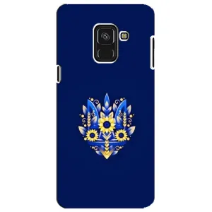 Чехол Укр Символика для Samsung A8 Plus, A730F (Цветущий Герб)