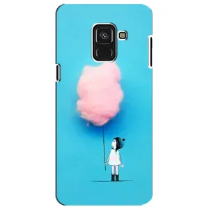 Дівчачий Чохол для Samsung A8 Plus, A730F (Дівчинка з хмаринкою)
