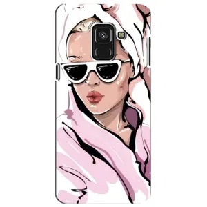 Чехол с картинкой Модные Девчонки Samsung A8 Plus, A730F (Девушка в халате)
