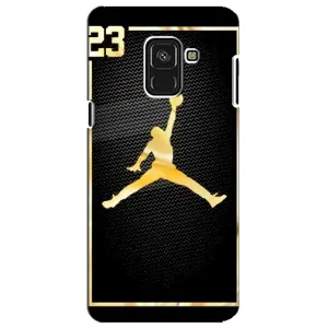 Силиконовый Чехол Nike Air Jordan на Самсунг А8 Плюс 2018 (Джордан 23)