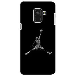 Силиконовый Чехол Nike Air Jordan на Самсунг А8 Плюс 2018 (Джордан)